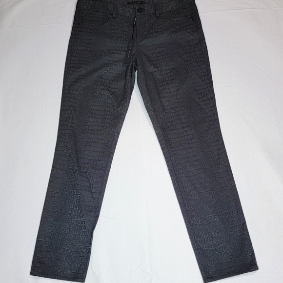 NWT Elie Tahari Azella Jean Crocodile Embossed Print Size 10 #429 - Picture 1 of 9